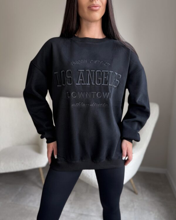 Aukštos kokybė juodas džemperis Los Angeles