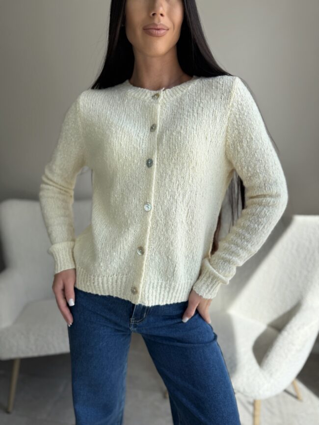 Susagstomas beige megztinis su vilna - Image 2
