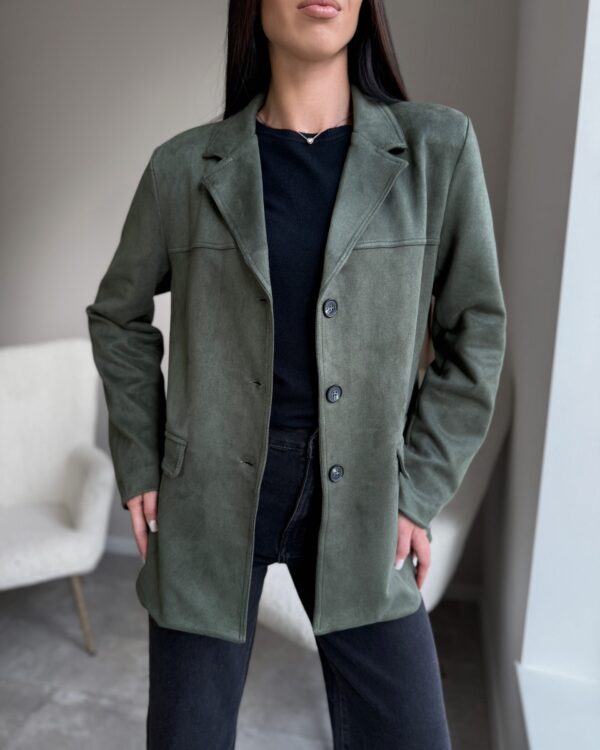 Zomšinis chaki švarkas