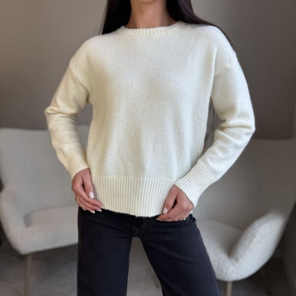 Universalus megztinis Uni Ecru