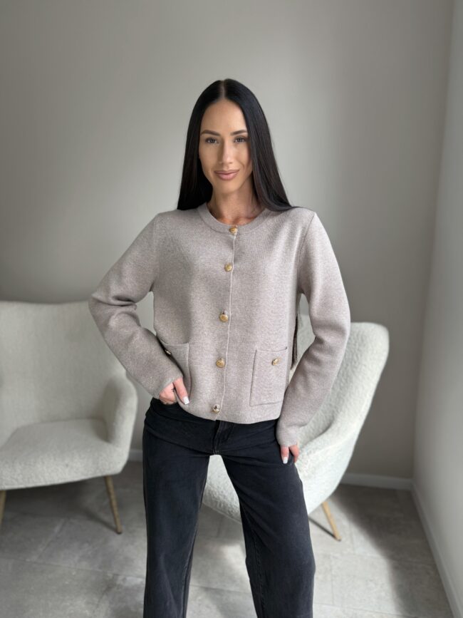 Beige megztinis Susagstomas - Image 2