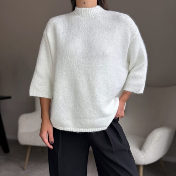 Megztinis 3/4 rankovėmis Cream