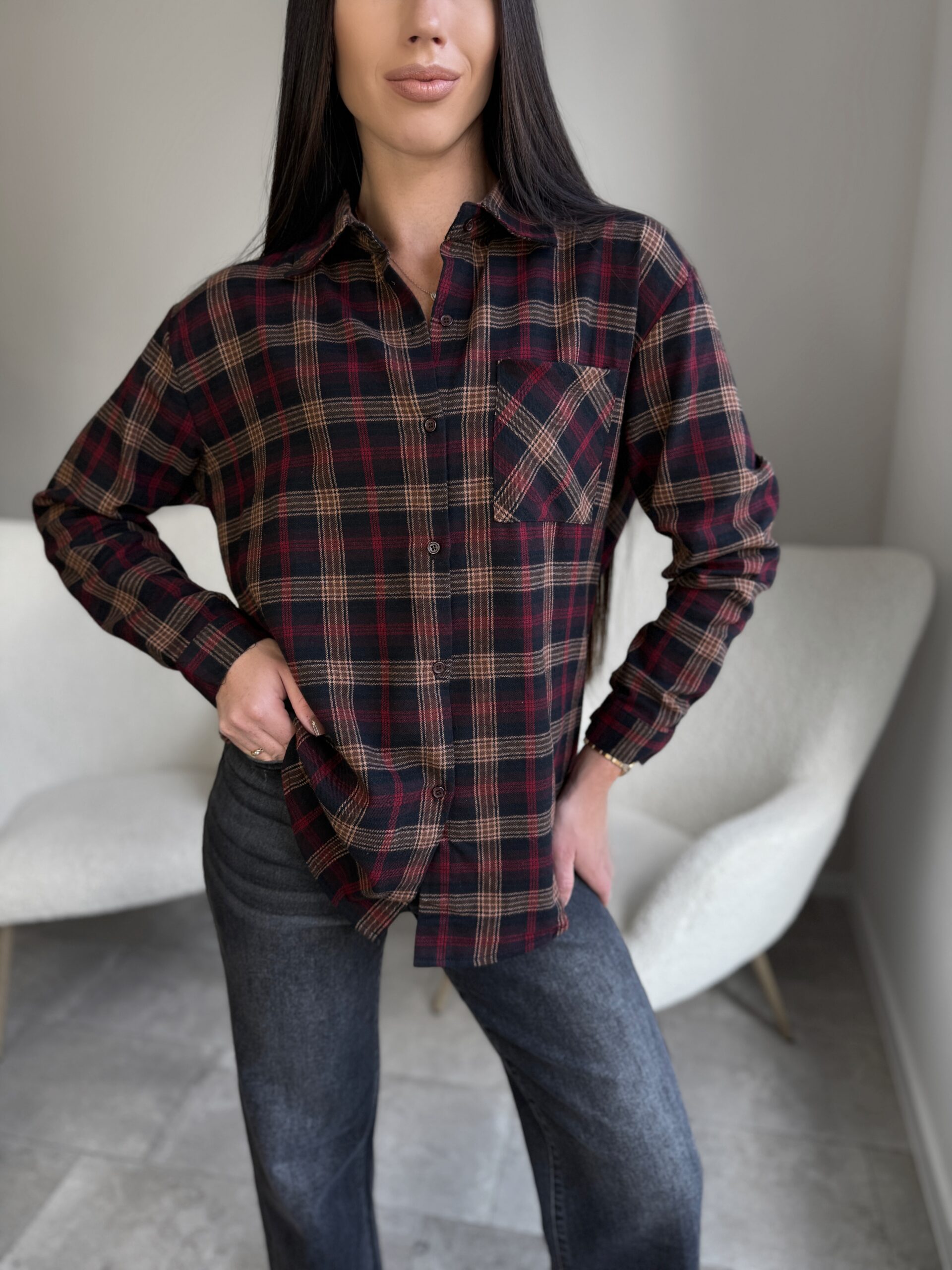 Languoti marškiniai Bordo - Image 2