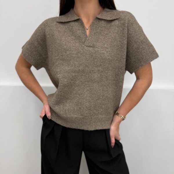 Universalus megztinis su vilna Taupe