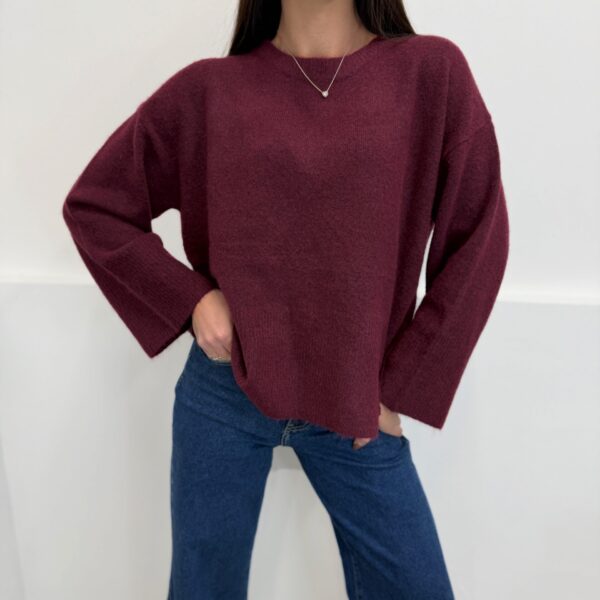 Labai švelnus megztinis LOLA Bordo