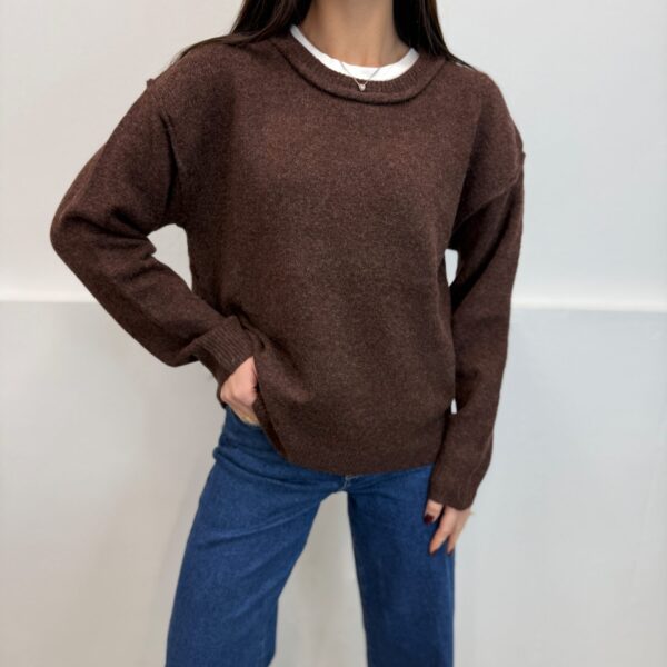 Universalus jaukus megztinis Coffe