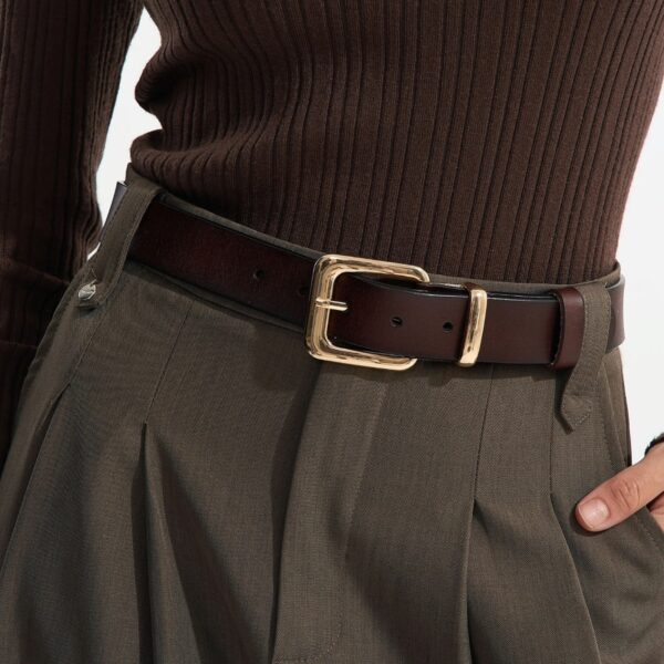 Natūralios odos rudas diržas LOIA