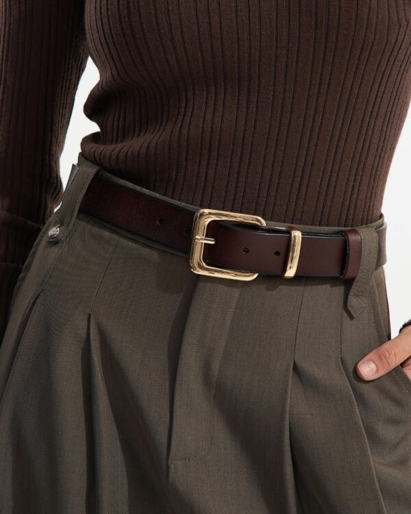 Natūralios odos rudas diržas LOIA