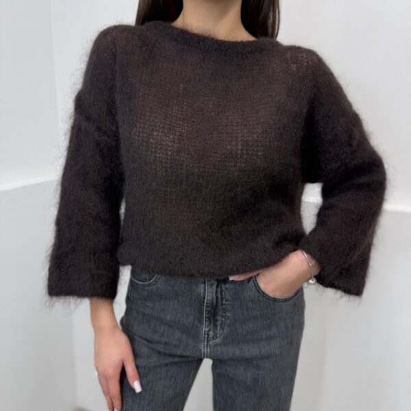Megztinis 3/4 rankoves Rudas 80% Kid Mohair