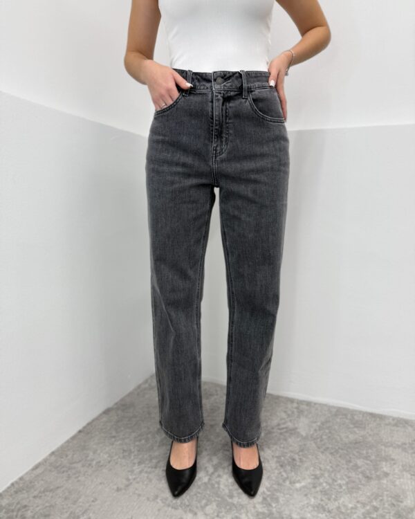 Džinsai tamsiai pilki Short Grey