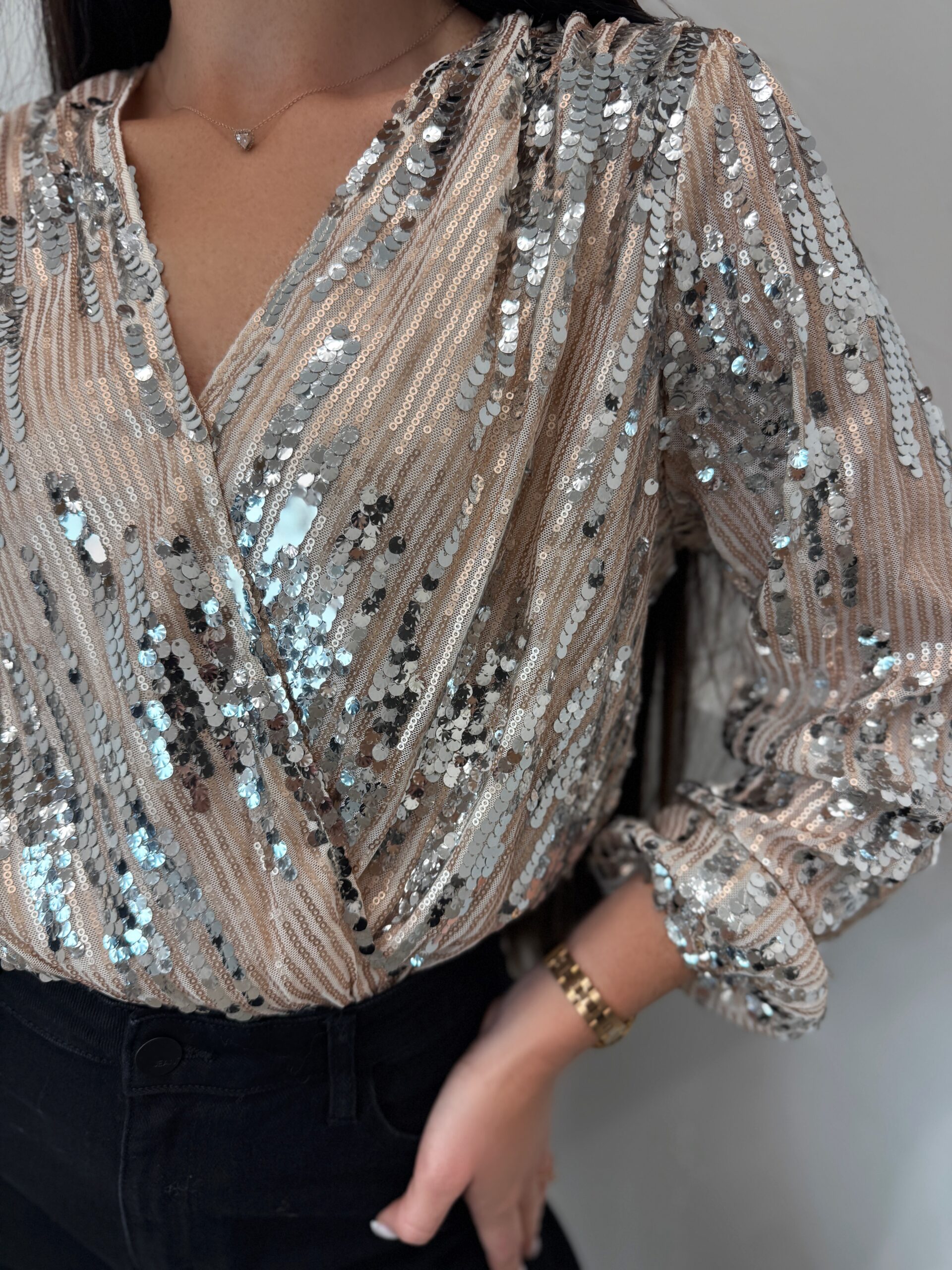 Žėrintis bodis Beige - Image 3