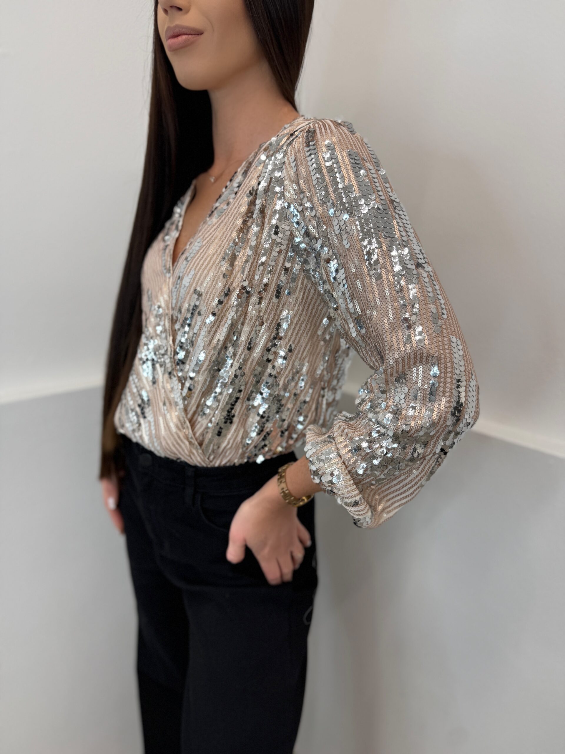 Žėrintis bodis Beige - Image 2