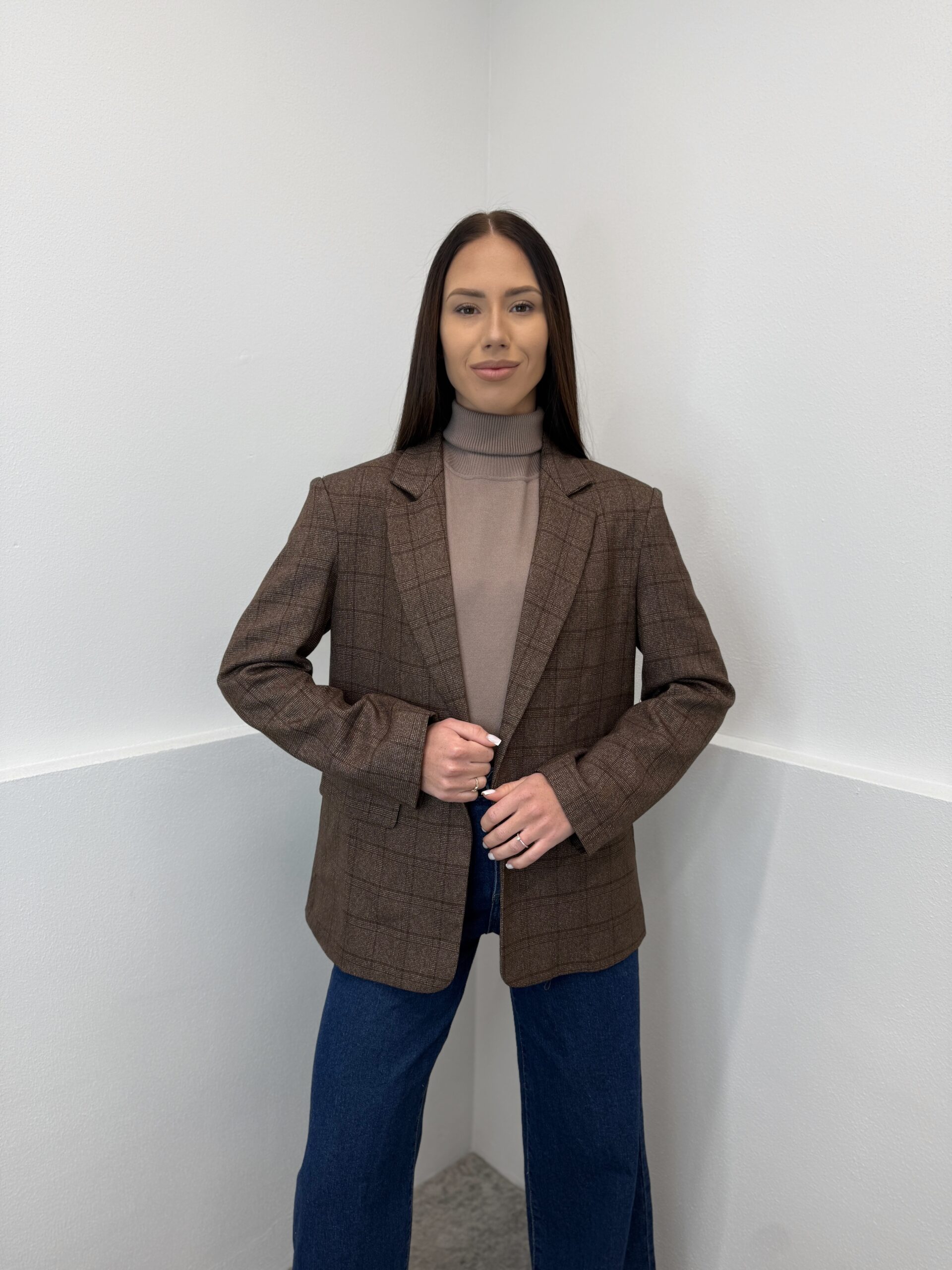 Klasikinis rudas švarkas Choco - Image 2