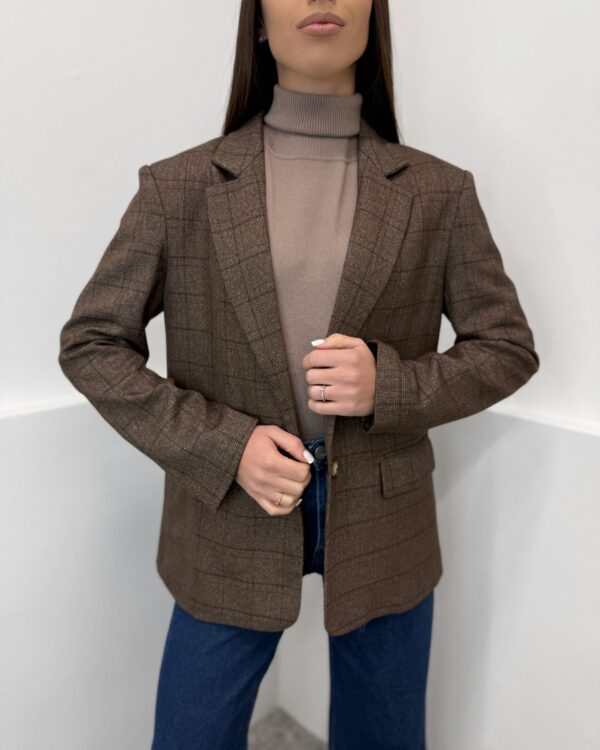 Klasikinis rudas švarkas Choco