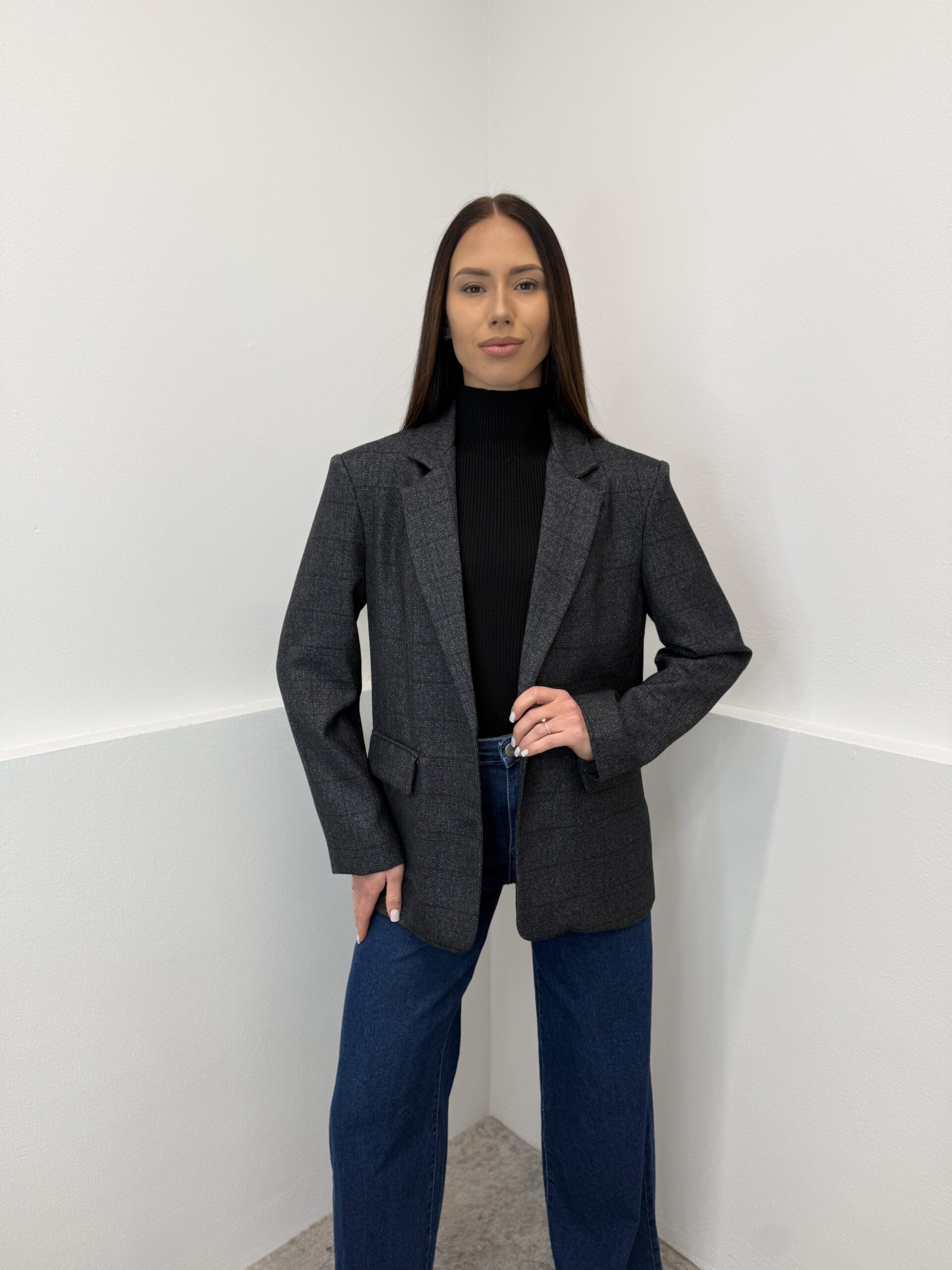 Klasikinis pilkas švarkas Noir - Image 2