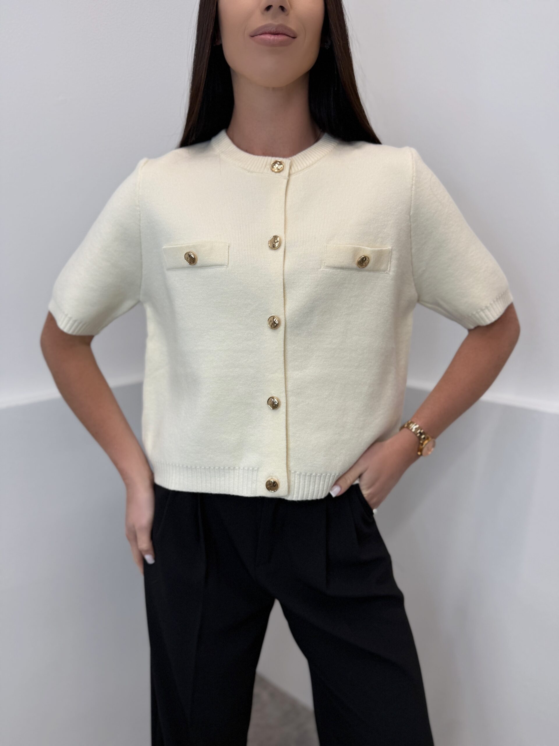 Beige megztinis su sagomis Felita