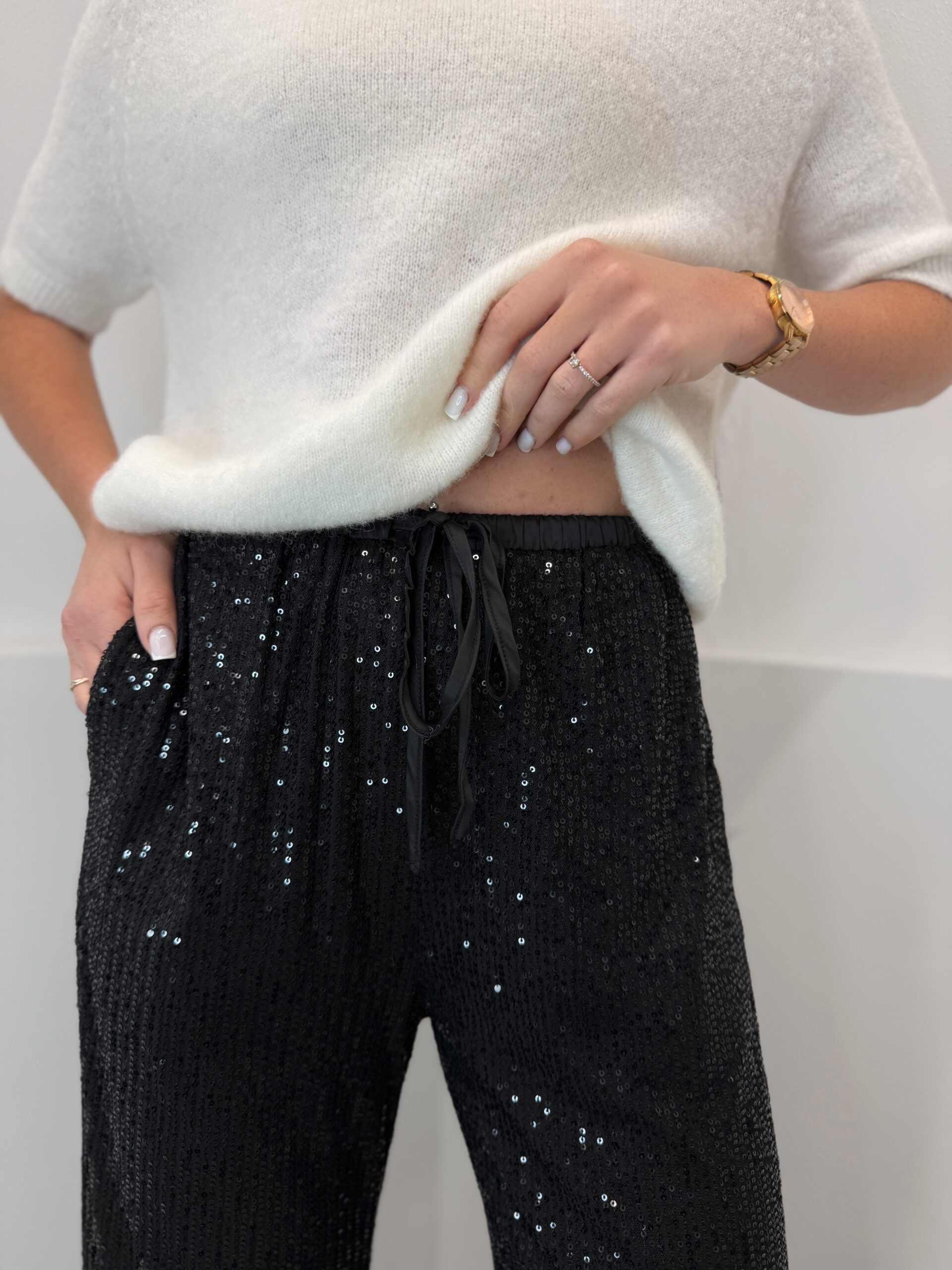 Žėrinčios kelnės Juodos - Image 2