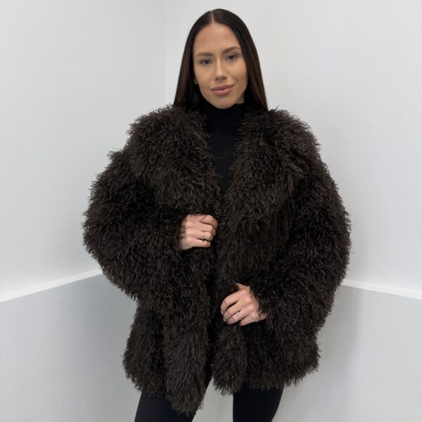 Šokoladiniai kailiniai PREMIUM kokybė