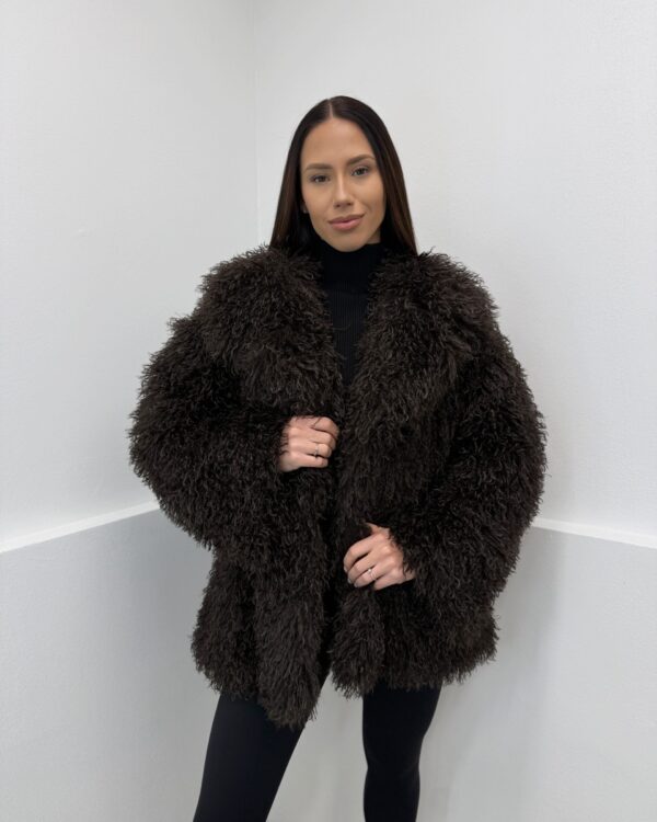 Šokoladiniai kailiniai PREMIUM kokybė