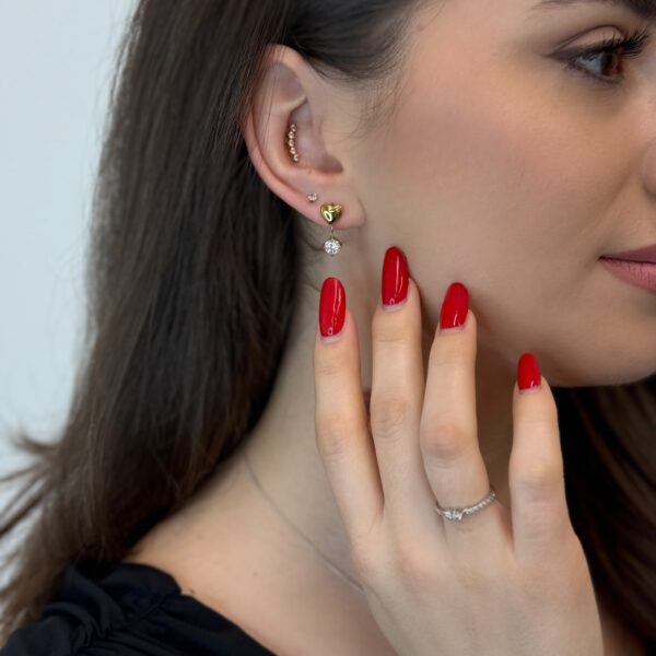 Širdelės formos auskarai Gold