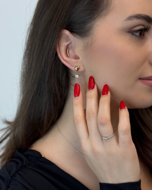 Širdelės formos auskarai Gold