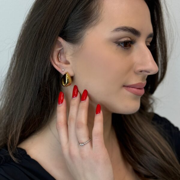 Auskarai Gold lašo formos