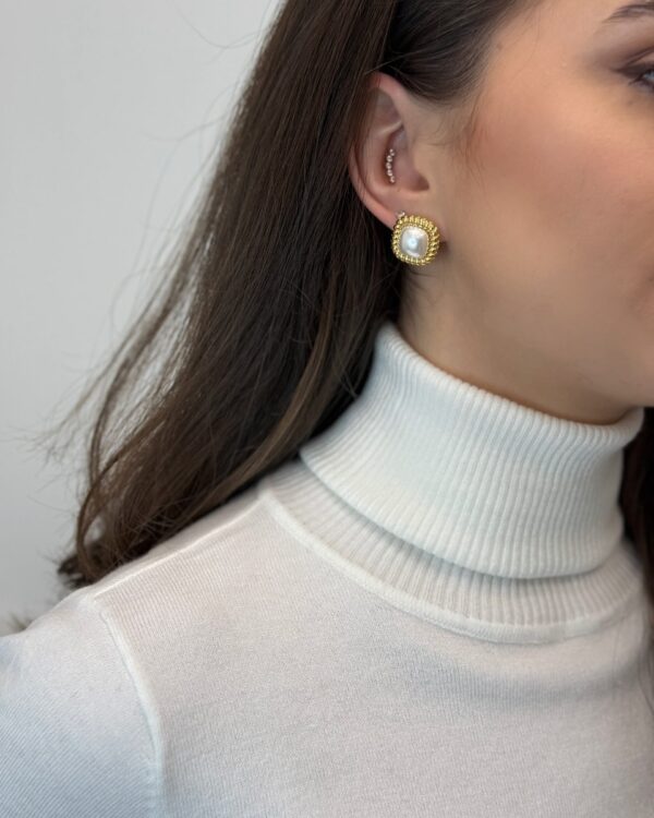 Auskarai Gold su perlais