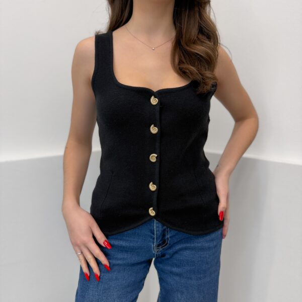 Liemenė su kriauklėmis Black