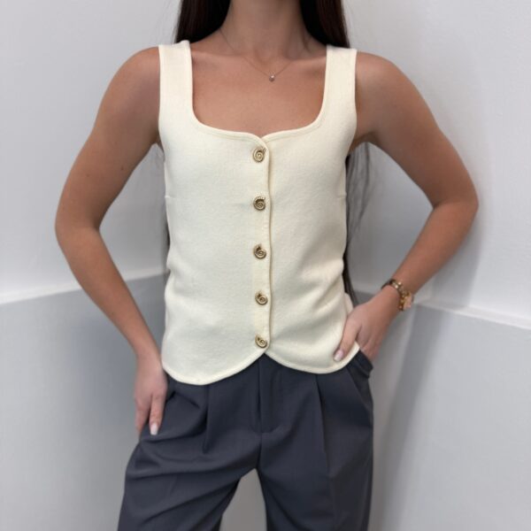 Liemenė su kriauklėmis Beige