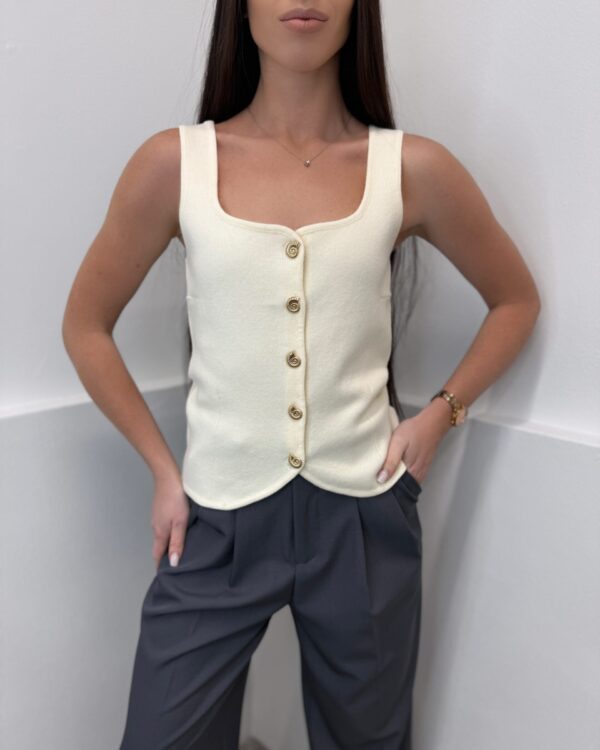 Liemenė su kriauklėmis Beige