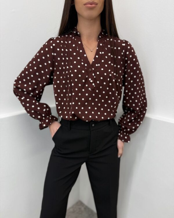 Ruda taškuota palaidinė