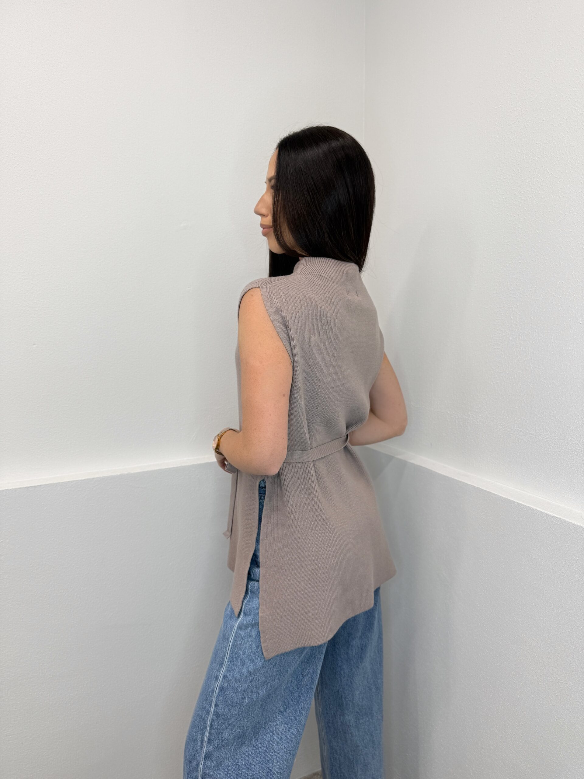 Prailginta liemenė Taupė - Image 3