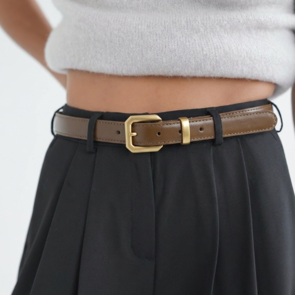 Odinis rudas universalus diržas 2,5cm