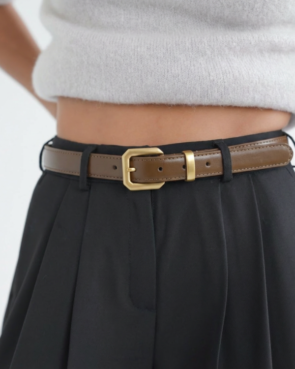 Odinis rudas universalus diržas 2,5cm