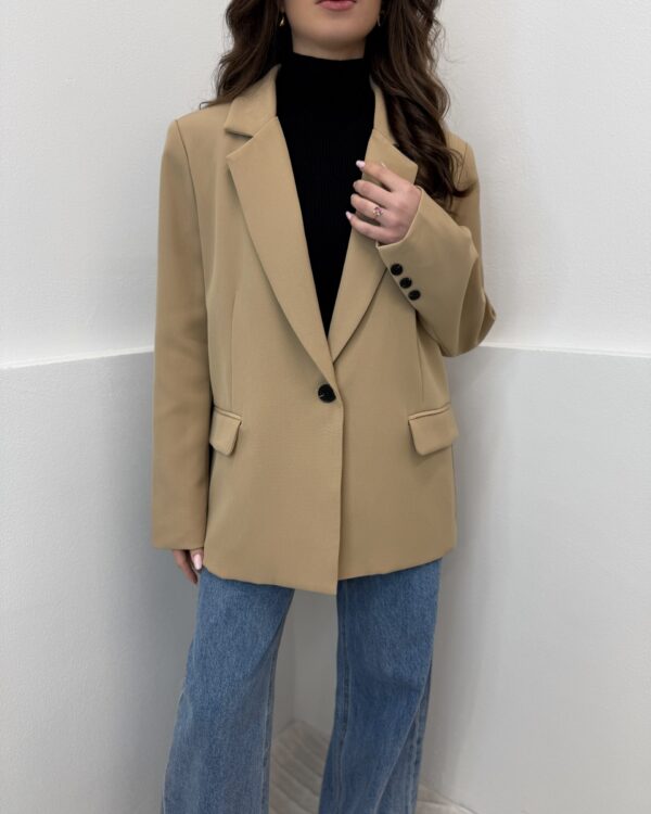 Oversize stiliaus Beige švarkas