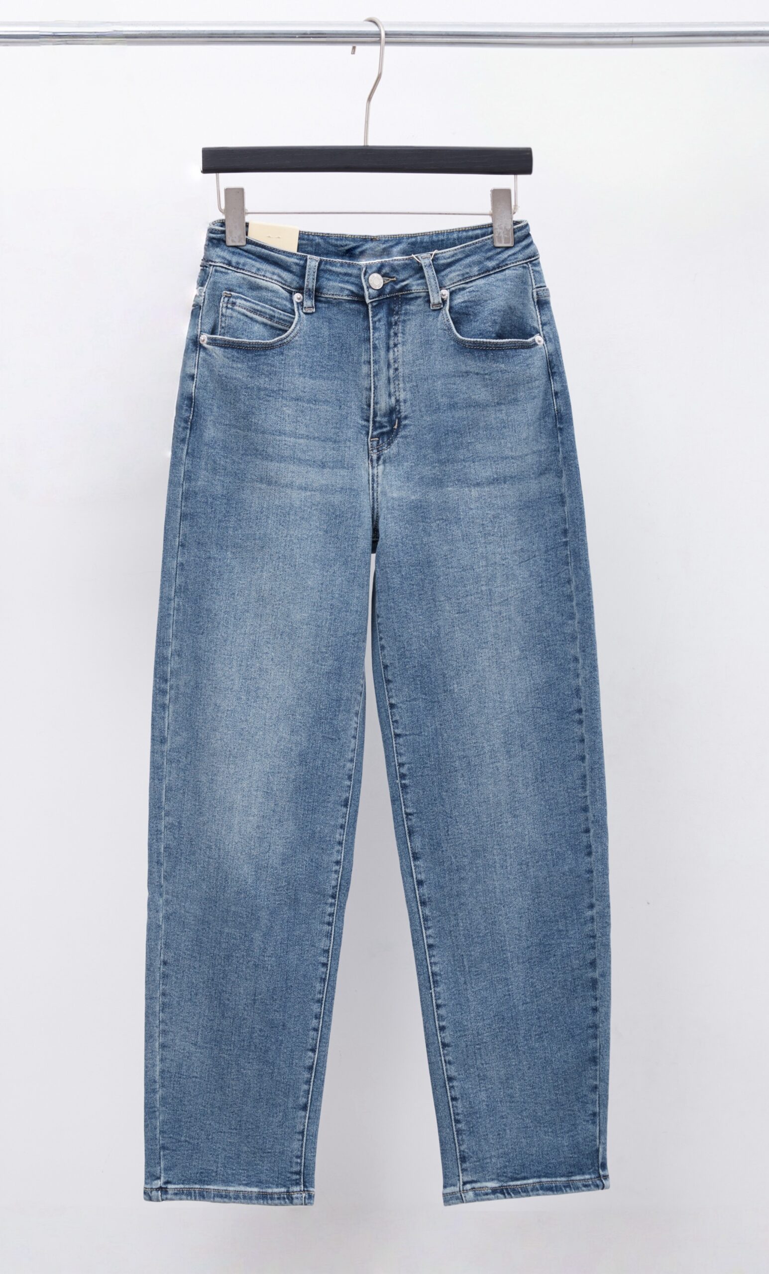 Mom Fit tamprūs mėlyni džinsai aukštas liemuo - Image 3