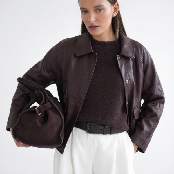 Eco odos rudas švarkas