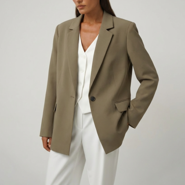 Oversize stiliaus Chaki švarkas