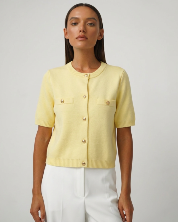 Geltonas megztinis su sagomis Felita