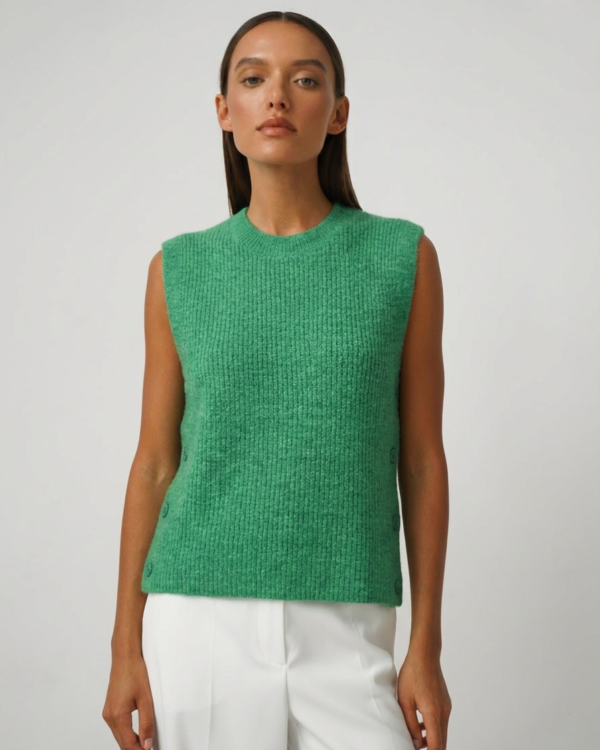 Žalia liemenė su sagomis