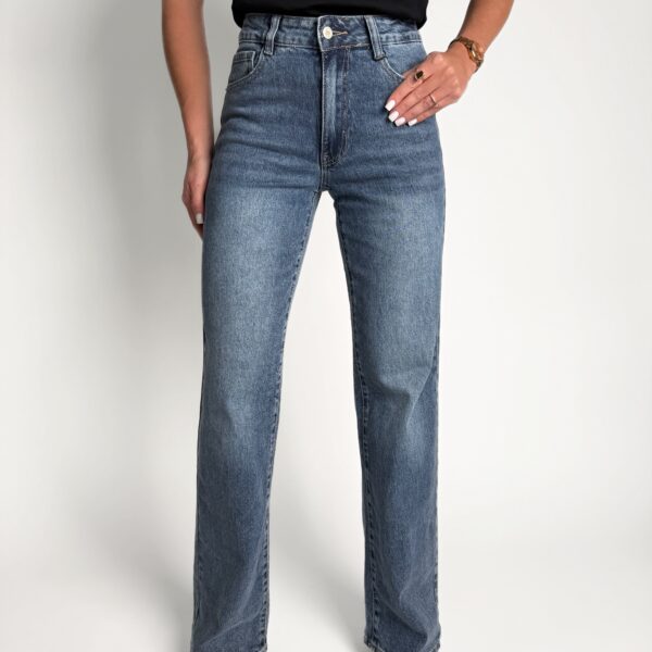 Mėlyni džinsai aukštas liemuo EXTRA LONG