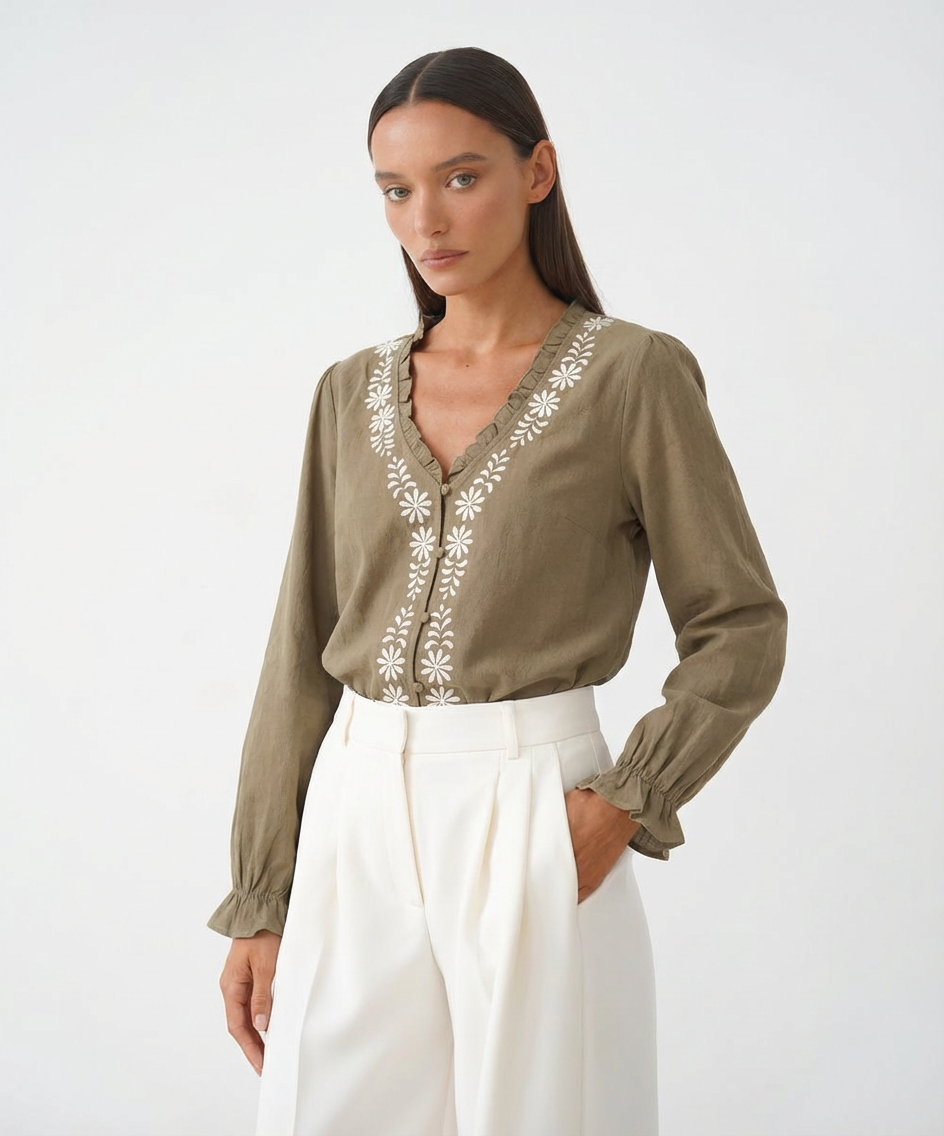 Palaidinė Chaki flowers - Image 2