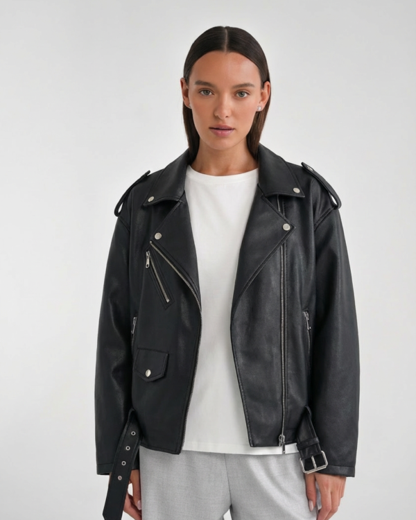 Eco odos švarkas Oversize stiliaus