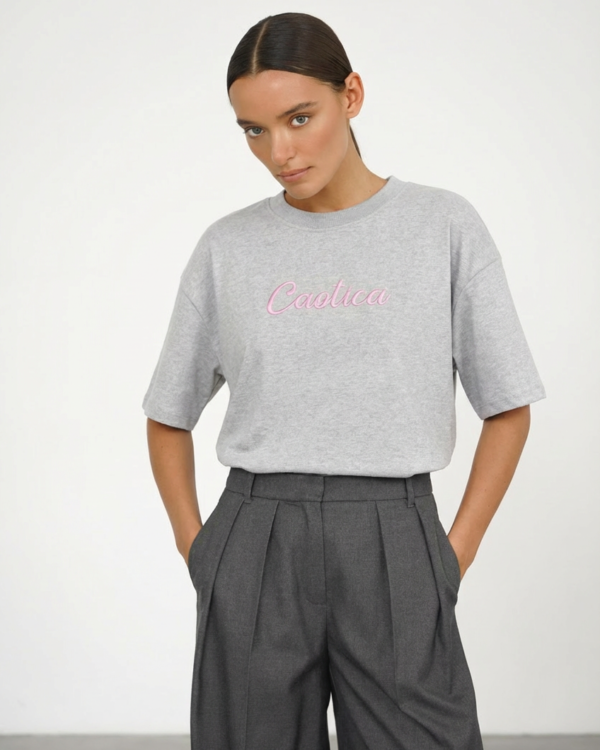 Tvirto audinio pilki marškinėliai CAOTICA