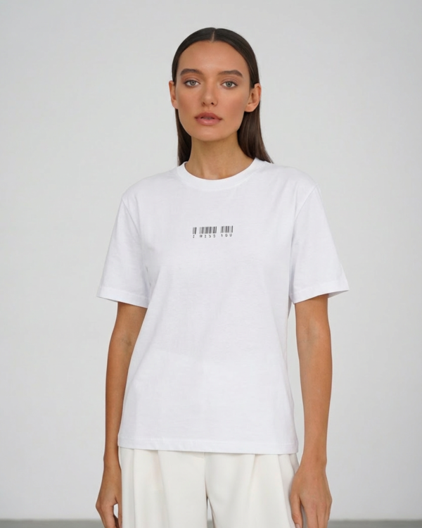 Balti marškinėliai I MISS YOU