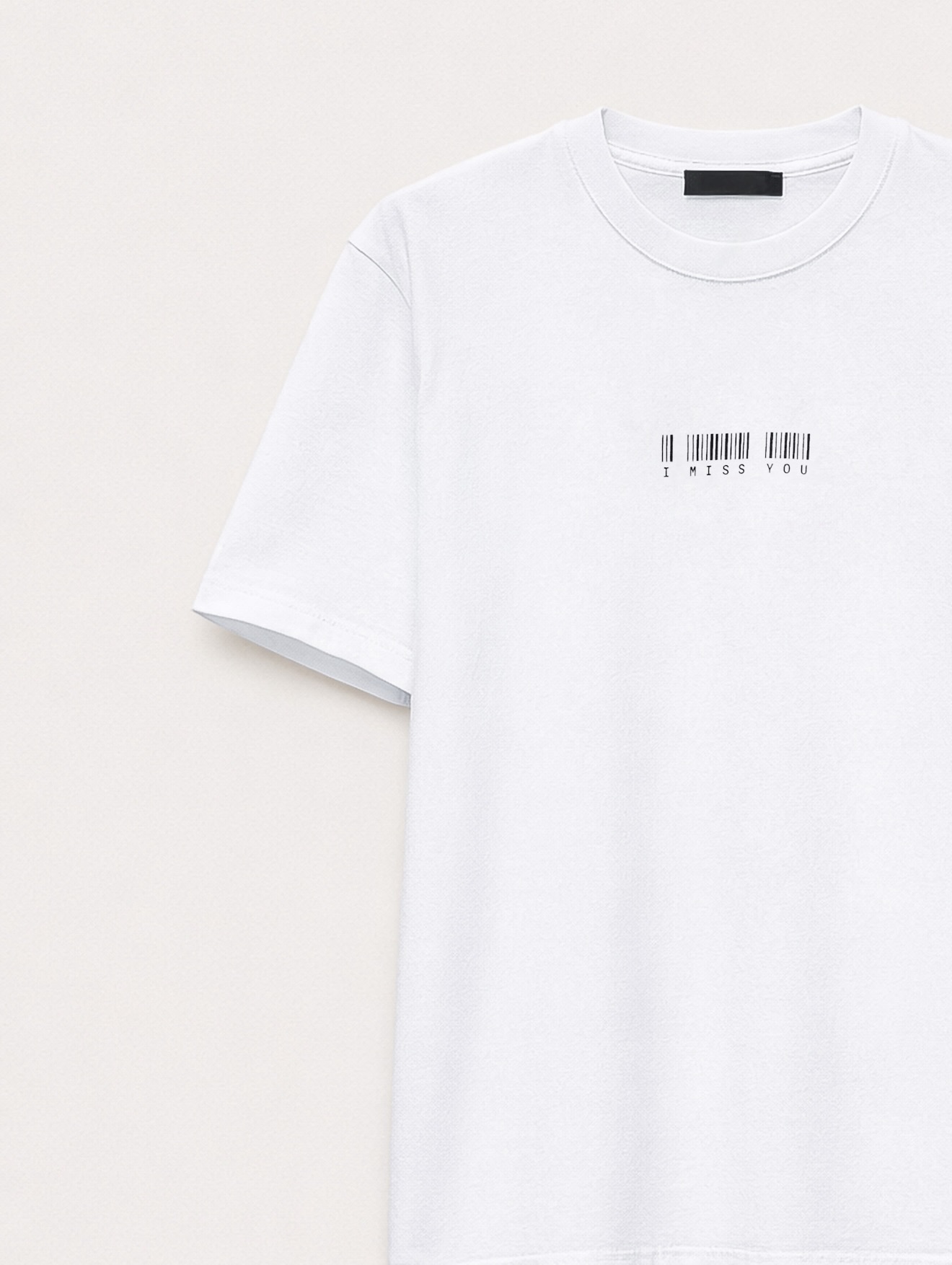 Balti marškinėliai I MISS YOU - Image 3