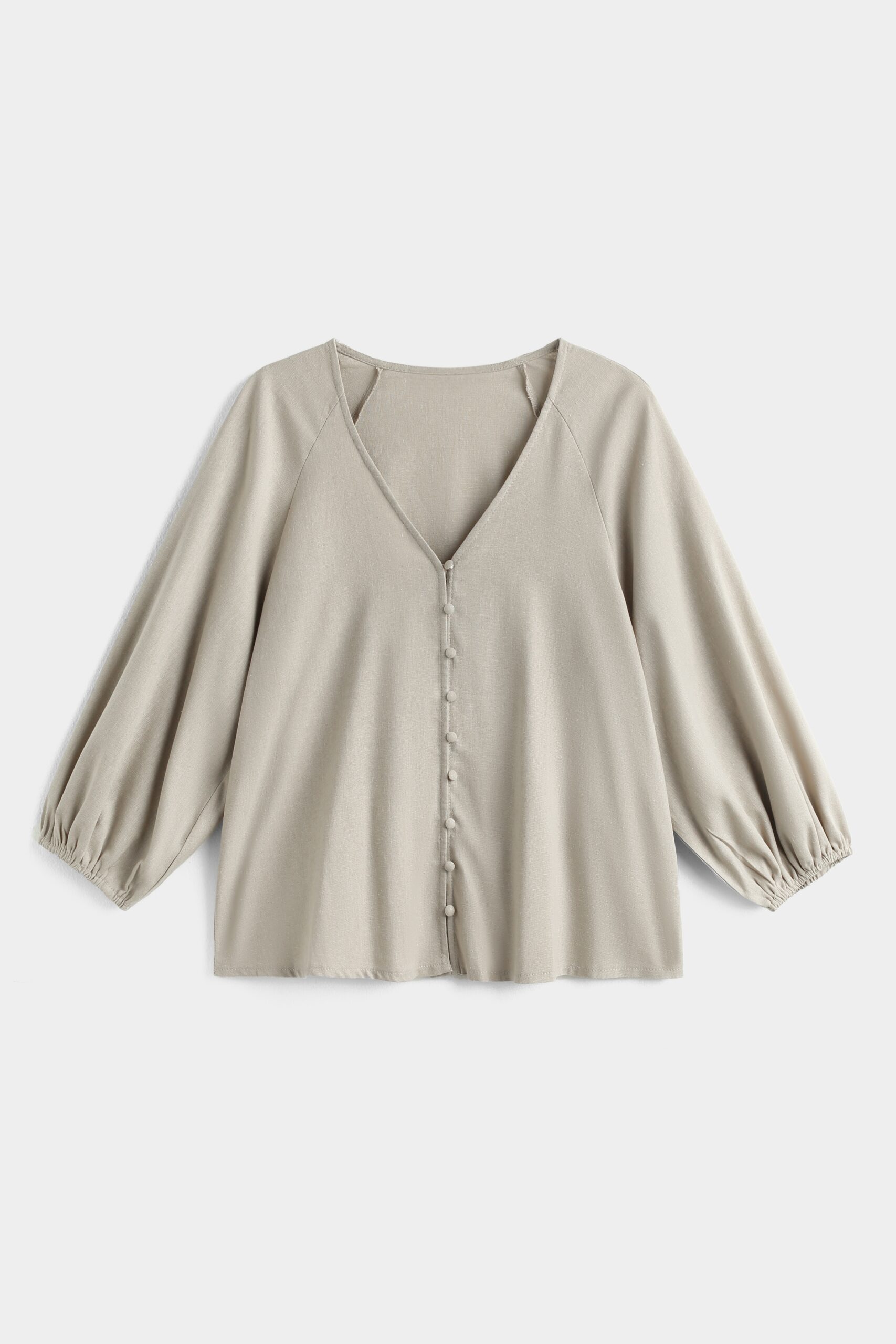 Palaidinė su linu beige spalvos - Image 3