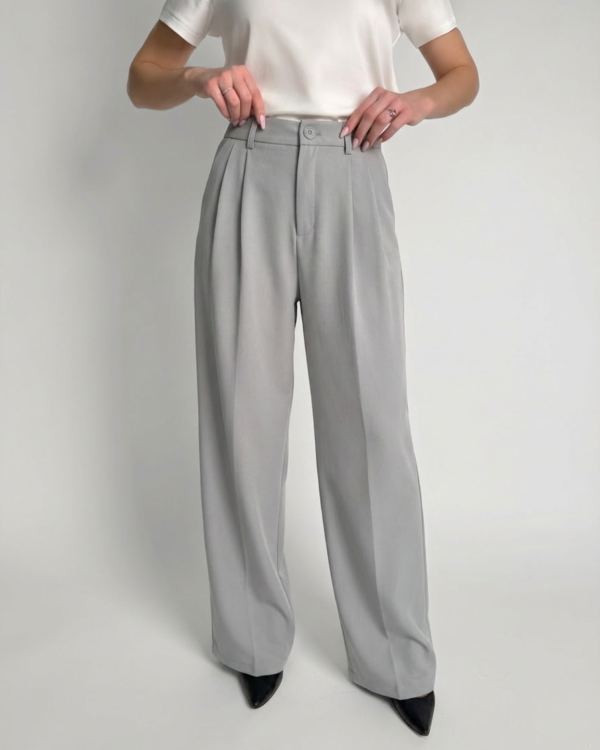 Klasikinės kelnės Light Grey Cris