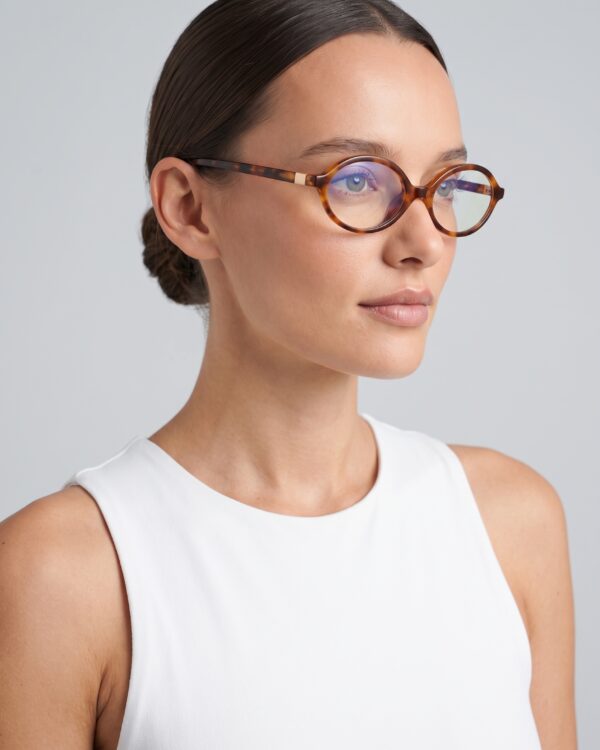 Lola Oval blue-light akiniai Tortoise