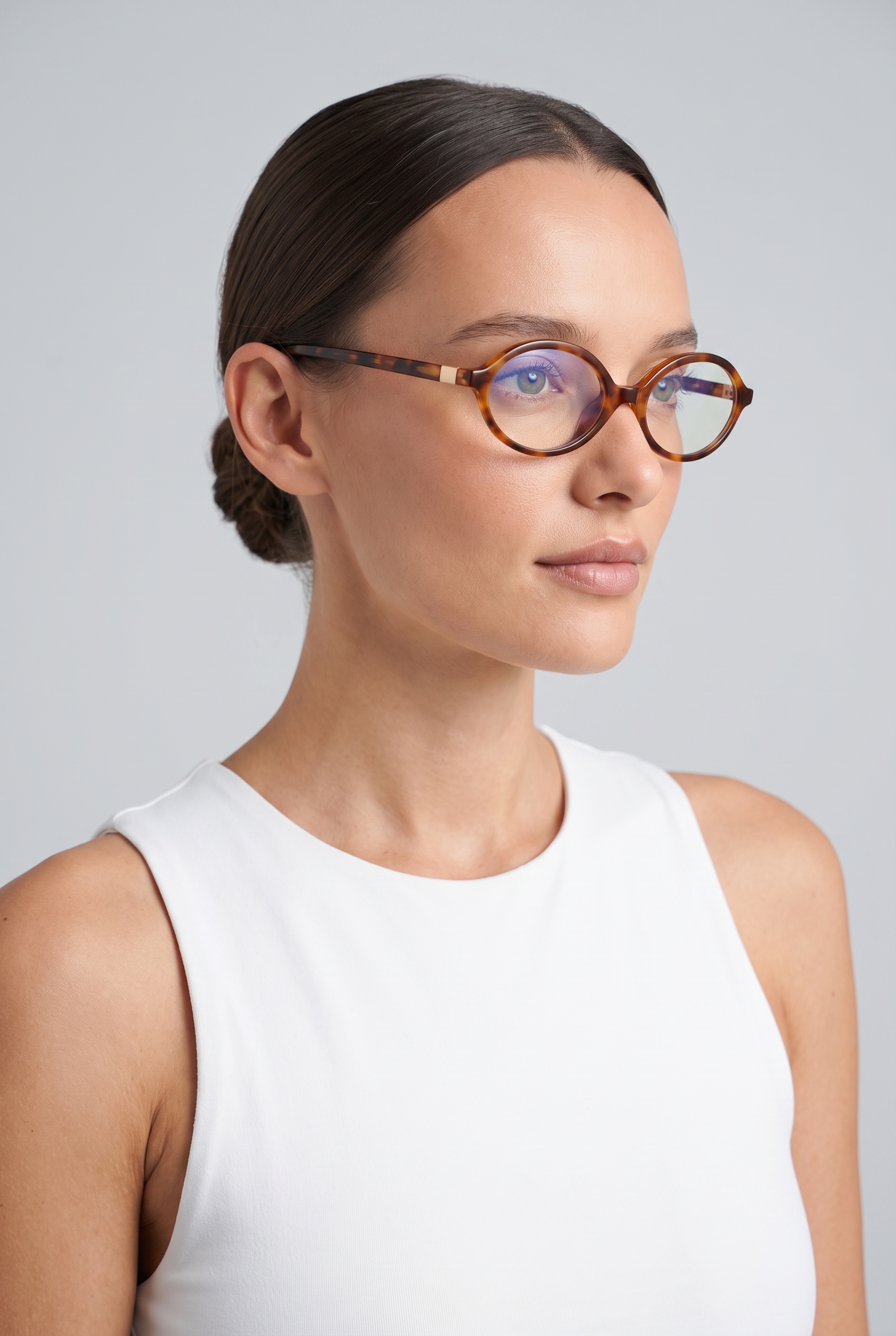 Lola Oval blue-light akiniai Tortoise